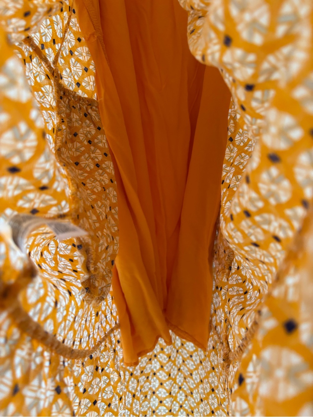 Knox Rose orange and white geometric print dress size S - Picture 6 of 8